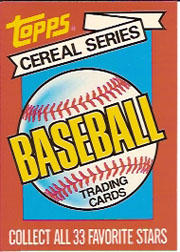 1984 Topps Cereal       NNO     Checklist Card